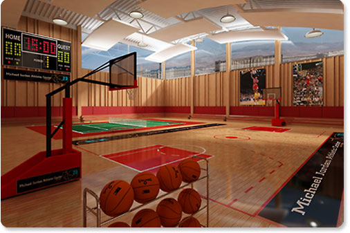 Michael Jordan Athletic Center Basket Ball Court