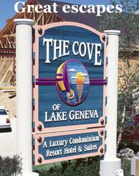 The Cove of Lake Geneva Sign