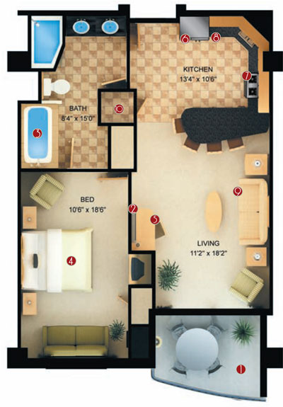 Platinum Las Vegas Solitaire Suite floor plan