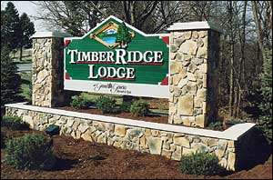Timber Ridge Lodge Entrance Sign