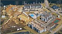 Aerial view of construction site for the Mariner's Cove